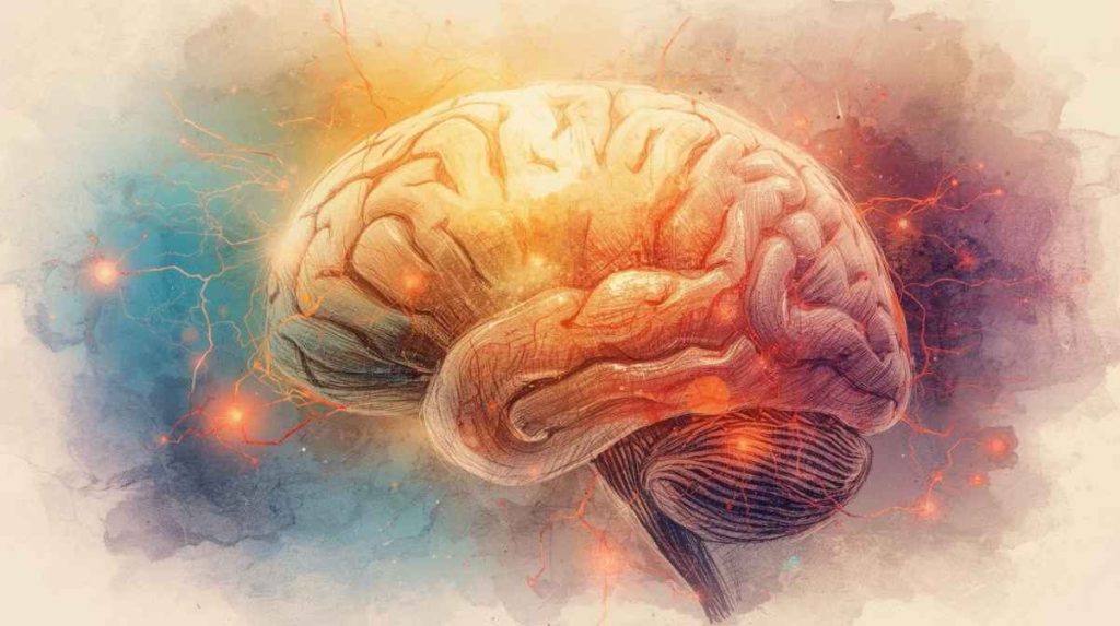 An image showing that one of the benefits of regular meditation is positive changes to the brain