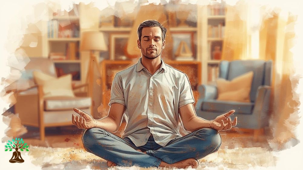 A man practicing meditation