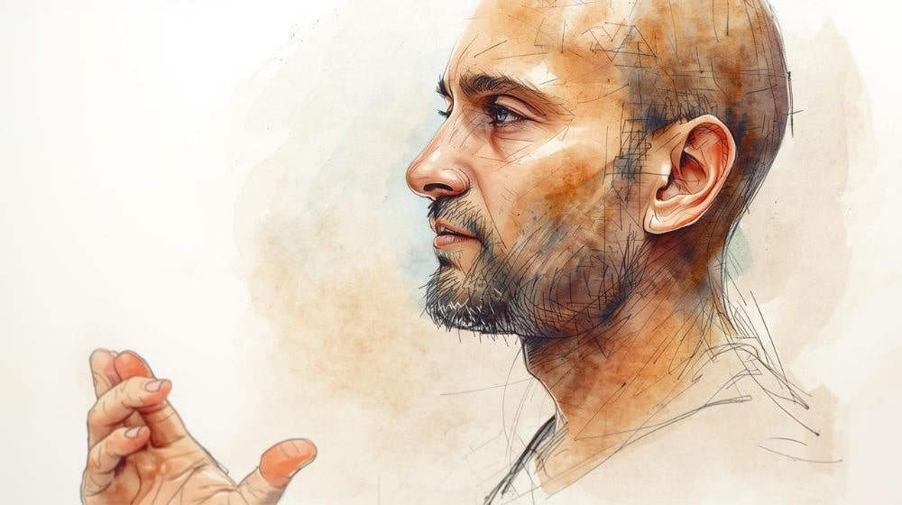 A man practicing a tension and relax meditation practice for better sleep