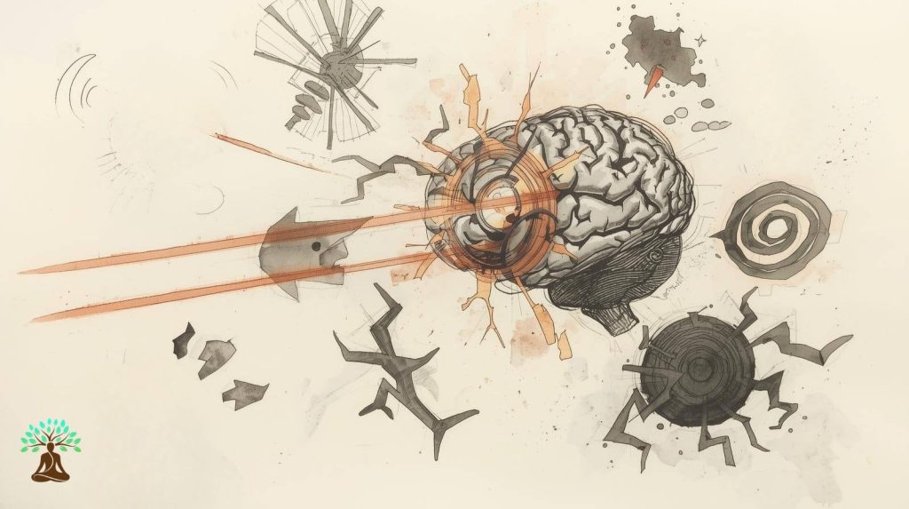 Image of the brain, highlighting the Amygdala as a threat detector